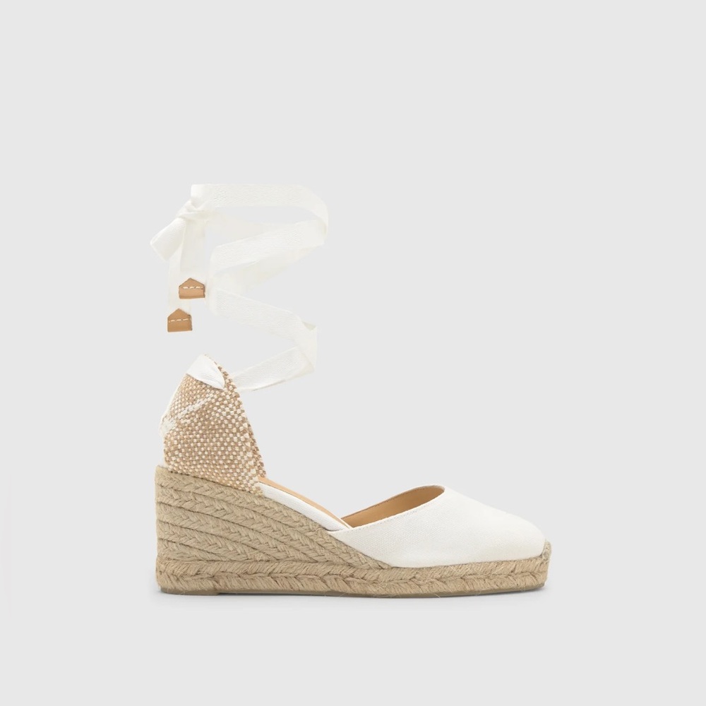 Castaner Carina Espadrille Wedge in Ivory